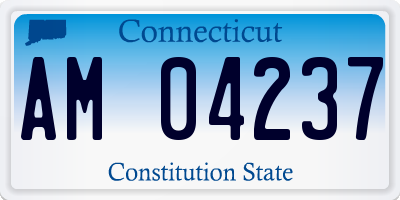 CT license plate AM04237