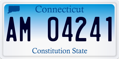 CT license plate AM04241