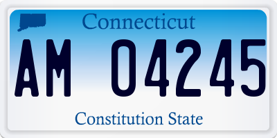 CT license plate AM04245