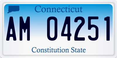 CT license plate AM04251