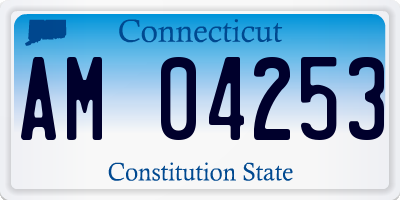 CT license plate AM04253