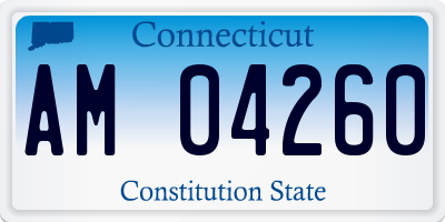 CT license plate AM04260