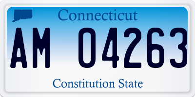 CT license plate AM04263