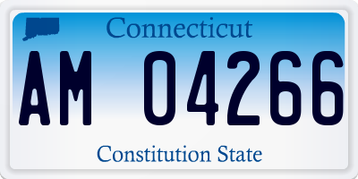 CT license plate AM04266
