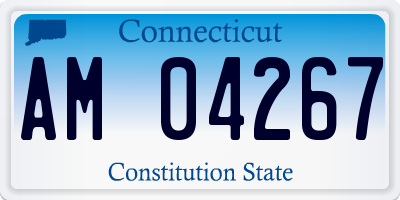 CT license plate AM04267
