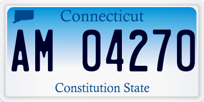 CT license plate AM04270
