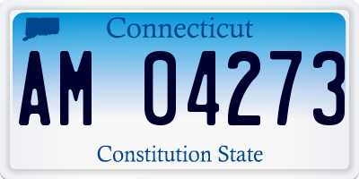 CT license plate AM04273