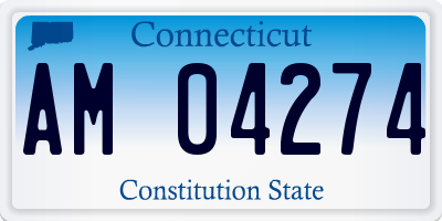 CT license plate AM04274