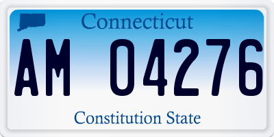 CT license plate AM04276