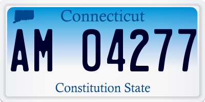 CT license plate AM04277