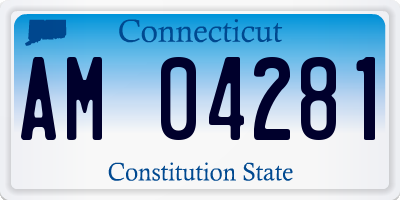 CT license plate AM04281