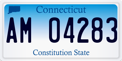 CT license plate AM04283