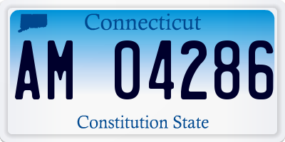 CT license plate AM04286