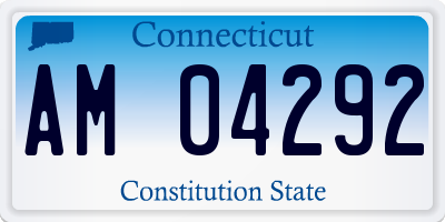 CT license plate AM04292