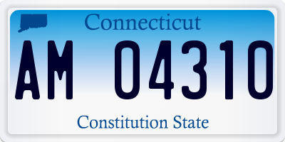 CT license plate AM04310