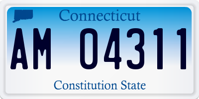 CT license plate AM04311