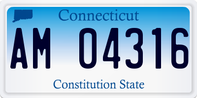 CT license plate AM04316