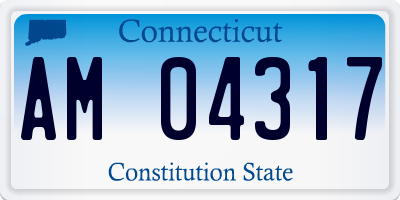 CT license plate AM04317