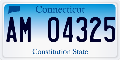 CT license plate AM04325