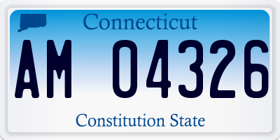 CT license plate AM04326