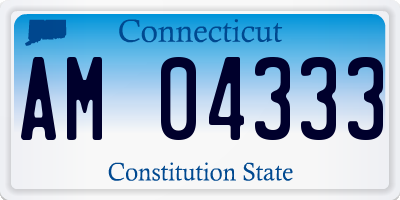CT license plate AM04333