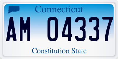 CT license plate AM04337