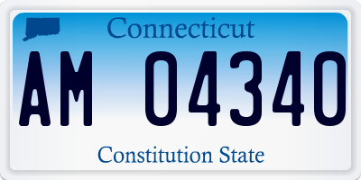 CT license plate AM04340