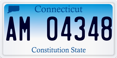 CT license plate AM04348