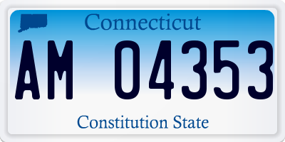 CT license plate AM04353