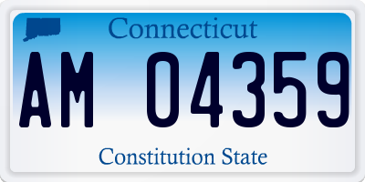 CT license plate AM04359
