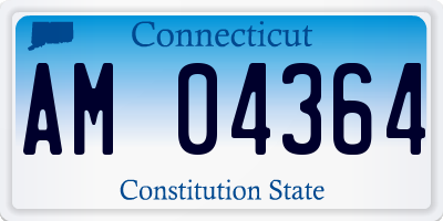 CT license plate AM04364