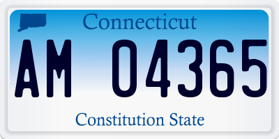 CT license plate AM04365