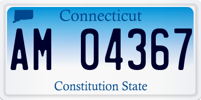 CT license plate AM04367
