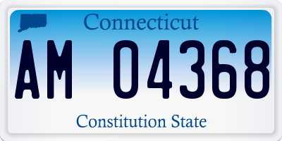 CT license plate AM04368