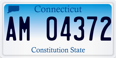 CT license plate AM04372
