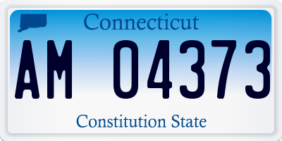 CT license plate AM04373