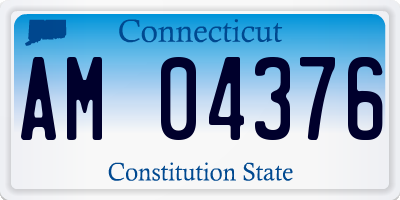 CT license plate AM04376