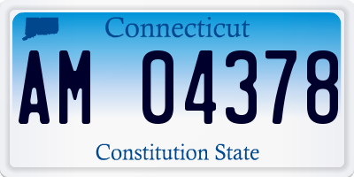 CT license plate AM04378