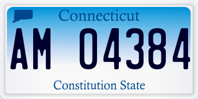 CT license plate AM04384