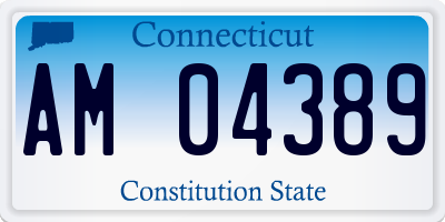 CT license plate AM04389