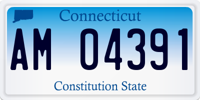 CT license plate AM04391