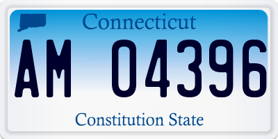 CT license plate AM04396