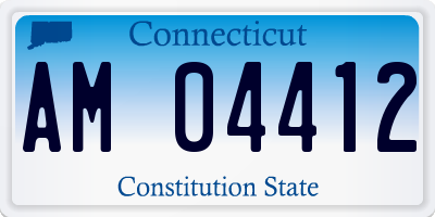 CT license plate AM04412