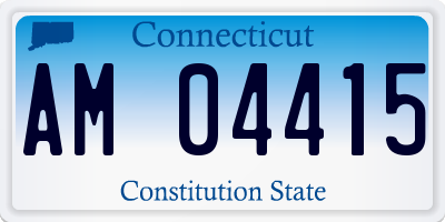 CT license plate AM04415