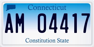 CT license plate AM04417