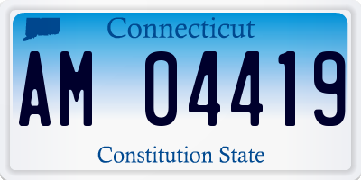 CT license plate AM04419