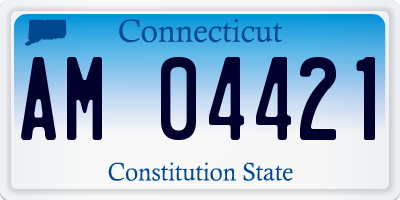 CT license plate AM04421
