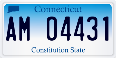 CT license plate AM04431