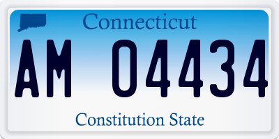 CT license plate AM04434