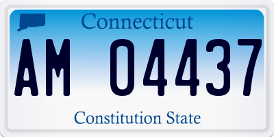 CT license plate AM04437